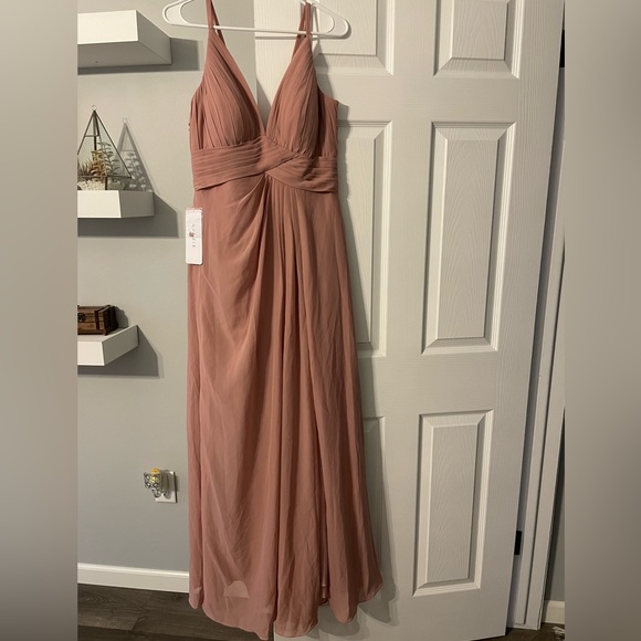Azazie Bridesmaid dress in the color Dusty Rose - Picture 1 of 12